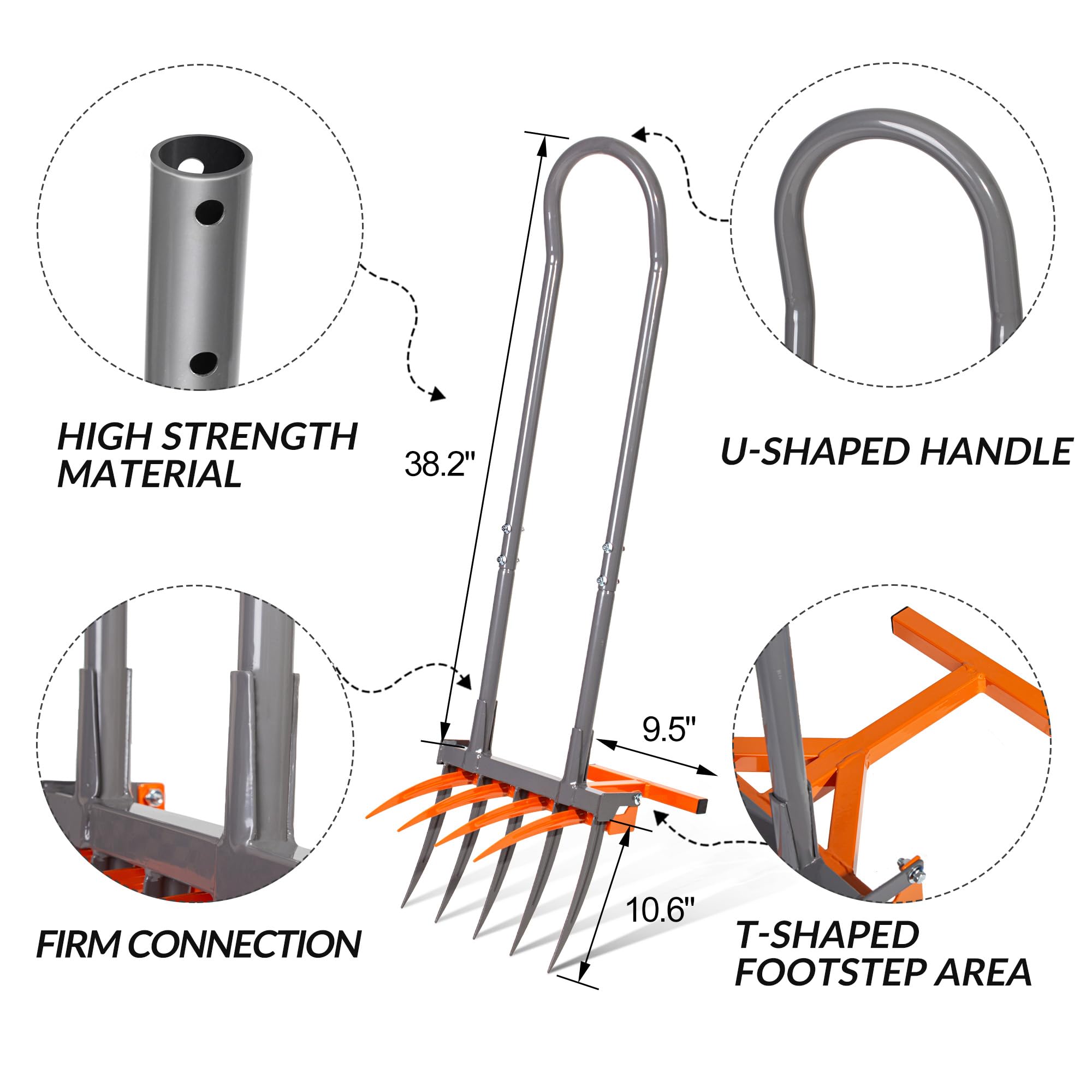 Broad Fork Heavy Duty 9-Tine H - Spade Digging Fork review and price